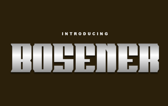 Bosener Bold Font for Headlines and Titles