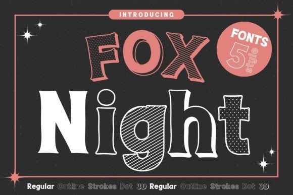 Fox Night Font for Creative Craft Projects