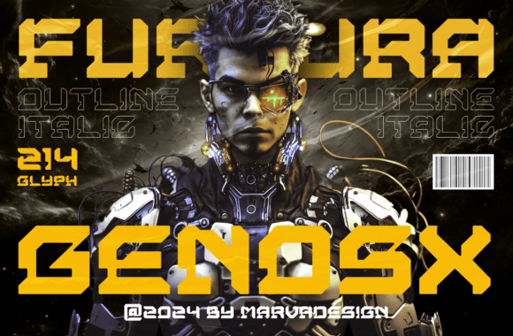 Genosx: A Bold Display Font for Nostalgic and Futuristic Branding