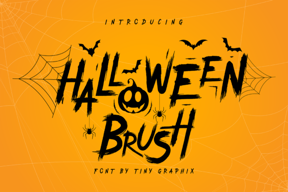 Halloween Brush Font for Spooky Branding and Design