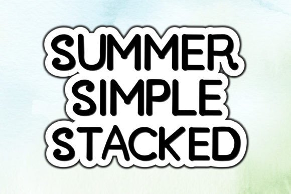 Summer Simple Stacked Font for Creative Projects