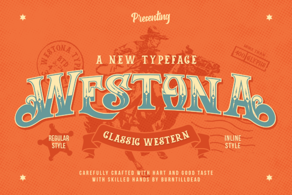 Westona: A Bold Display Font for Western-Inspired Web Designs